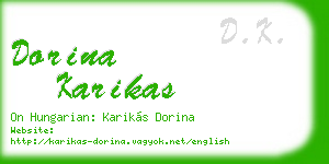 dorina karikas business card